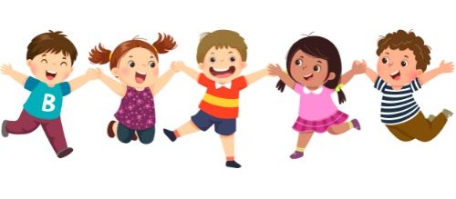 寄付に喜ぶ子どもたち